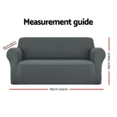 Artiss Sofa Cover Elastic Stretchable Couch Covers Grey 3 Seater.